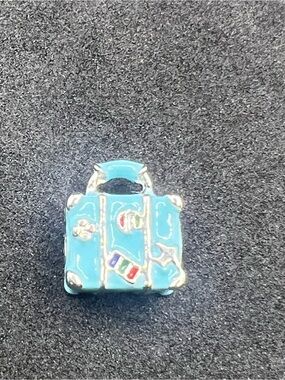 Turquoise Enamel Suitcase Charm
